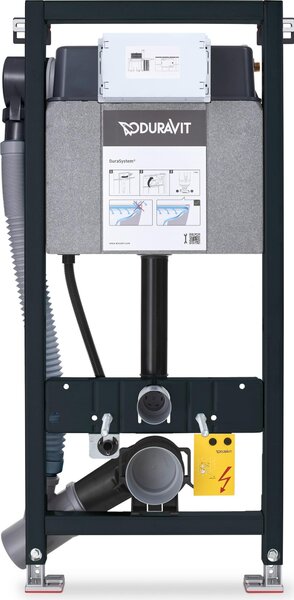 Elément dinstallation Duravit DuraSystem pour WC, construction sèche, extraction des odeurs, chasse deau hygiénique, 500x1148 mm, WD1014000000, WD1014000000