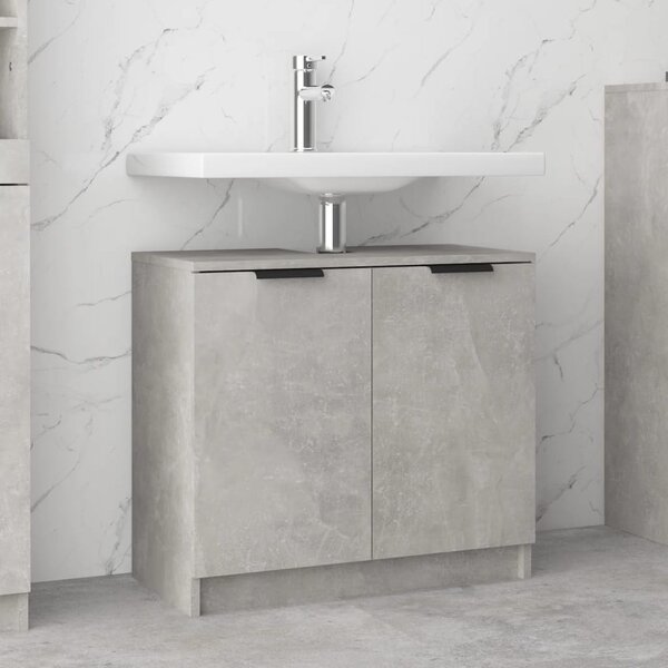 Mobile Bagno Grigio Cemento 64,5x33,5x59cm in Legno Multistrato