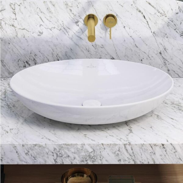 Villeroy & Boch Loop&Friends - Lavabo da appoggio, 560x380 mm, con sfioratore, bianco alpino 4A470001