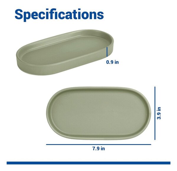 Organizer da bagno verde in ceramica Fablo – Wenko