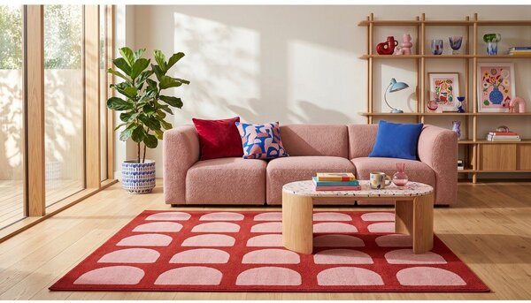 Tappeto rosso/rosa 160x230 cm Pomegranate - ESTE
