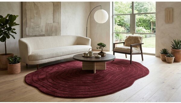Tappeto bordeaux 160x230 cm Pebble - ESTE