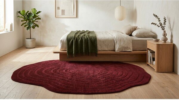 Tappeto bordeaux 160x230 cm Pebble - ESTE