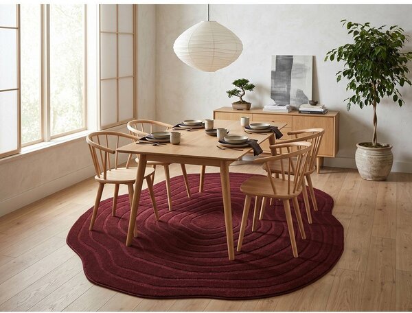 Tappeto bordeaux 160x230 cm Pebble - ESTE