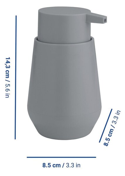 Dispenser per sapone grigio in plastica 360 ml Vara – Allstar