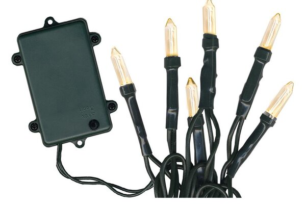 Catena luminosa Best Season LED, 48 pezzi c/ LED, cavo verde, timer, 8 fct. a batteria, 726-55