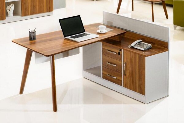 Scrivania operativa ufficio 140x70 in legno con cassetti-Arrediorg.it