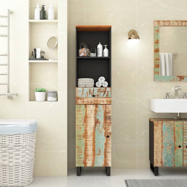 MOBILI 2G - MOBILE BAGNO 115 CM IN LEGNO LAVABO 2 CASSETTI 3 PORTE