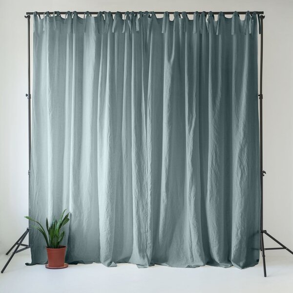 Tenda blu polveroso in lino 140x250 cm Blue Fog – Linen Tales