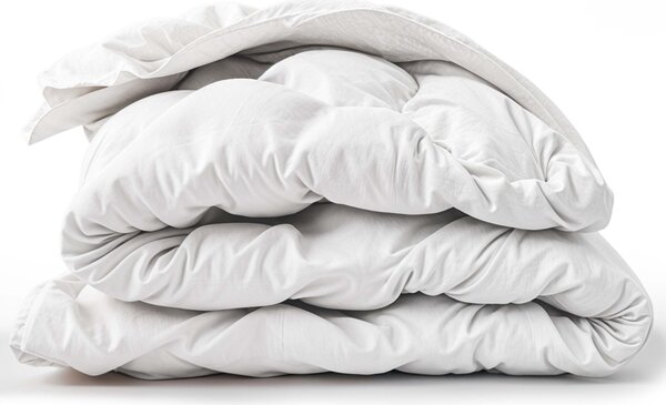 Il piumino 4 stagioni White Stone con clip 200 x 200 cm | 150 g di piumino estivo + 250 g di piumino autunnale | Imbottitura in morbida ovatta | Piumino in microfibra bianca trapuntato