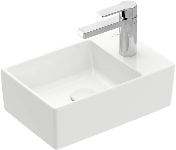 Villeroy & Boch Memento 2.0 lave-mains, 1 trou pour robinet, sans trop-plein, non poncé, 400x260mm, 432340R1, 432340R1