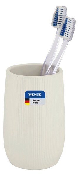 Portaspazzolino color crema in ceramica Fablo – Wenko
