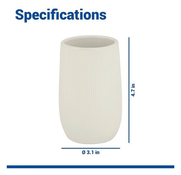 Portaspazzolino color crema in ceramica Fablo – Wenko
