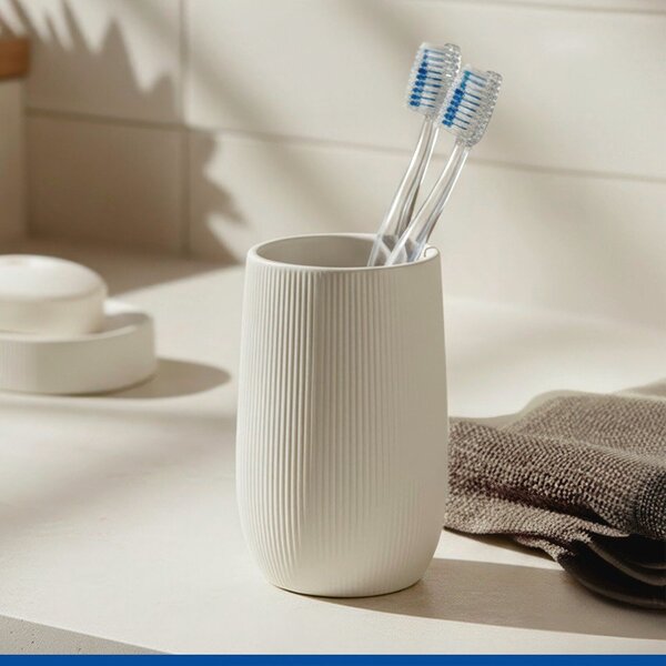 Portaspazzolino color crema in ceramica Fablo – Wenko