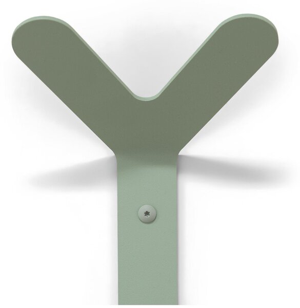 Gancio da parete verde polveroso in acciaio Frondo – Spinder Design