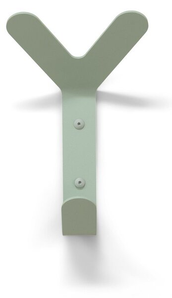 Gancio da parete verde polveroso in acciaio Frondo – Spinder Design