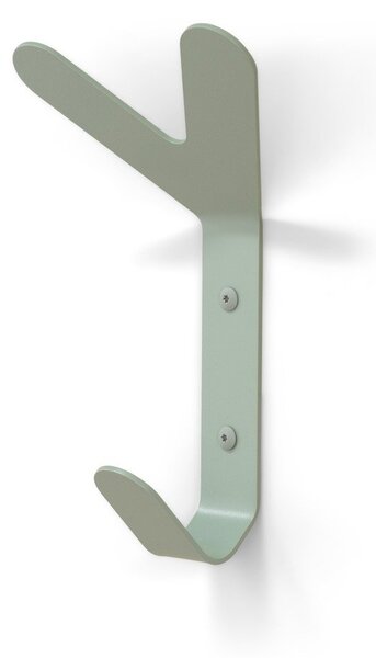 Gancio da parete verde polveroso in acciaio Frondo – Spinder Design
