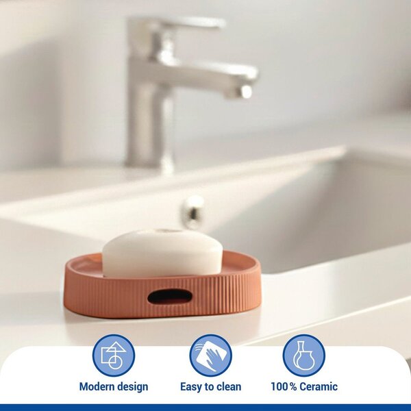 Portasaponetta marrone in ceramica Fablo – Wenko