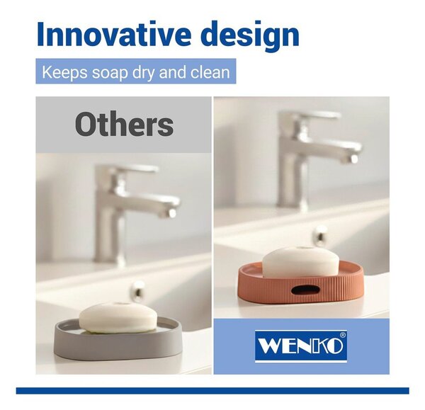 Portasaponetta marrone in ceramica Fablo – Wenko