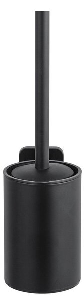Scopino WC senza foratura nero opaco in acciaio inox con aggancio Turbo-loc Porto – Wenko