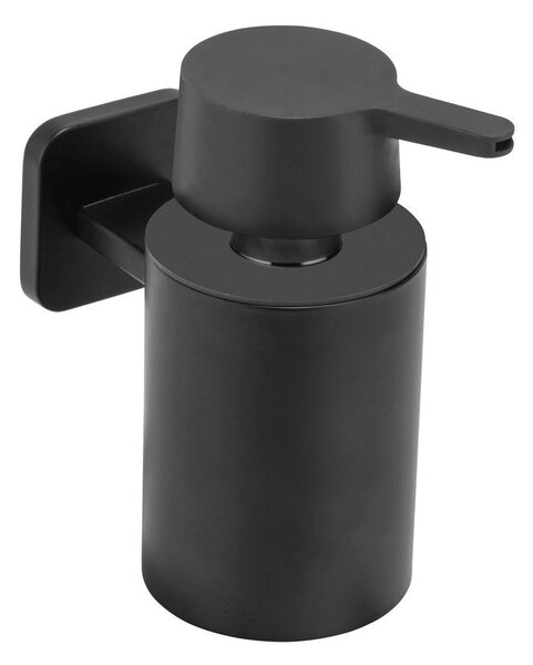 Dispenser per sapone senza foratura nero opaco in acciaio inox con aggancio Turbo-loc Porto – Wenko