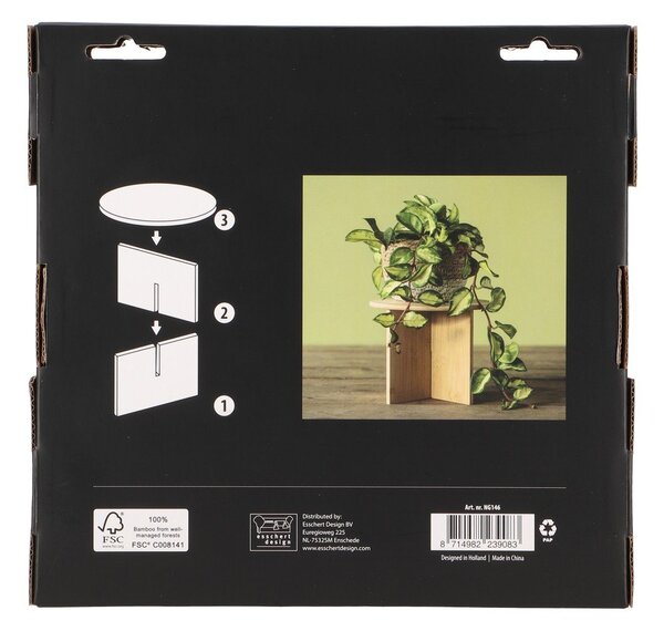 Supporto per fiori in bambù ø 25 cm (altezza totale 19,5 cm) – Esschert Design