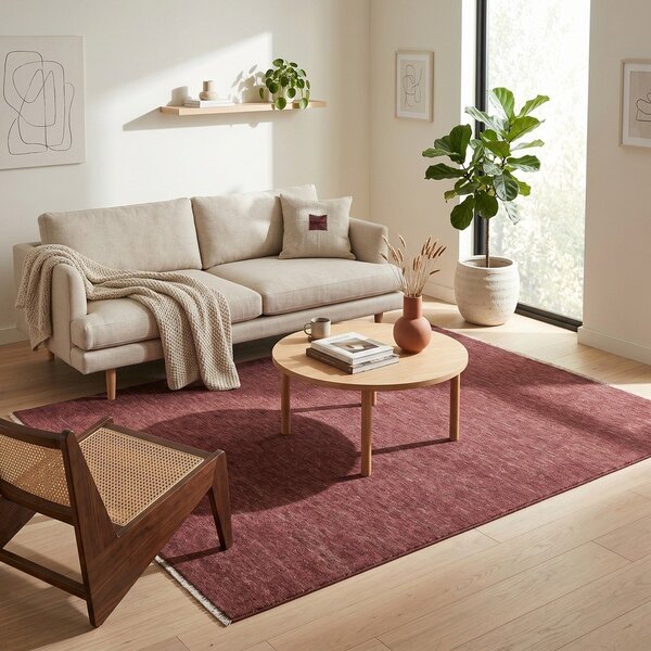 Tappeto bordeaux 160x230 cm Puro - ESTE