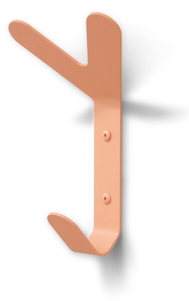 Gancio da parete color salmone in acciaio Frondo – Spinder Design