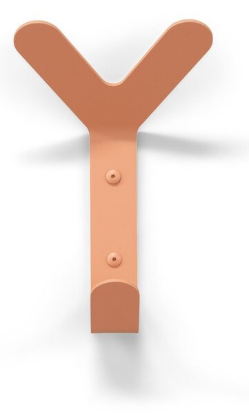Gancio da parete color salmone in acciaio Frondo – Spinder Design