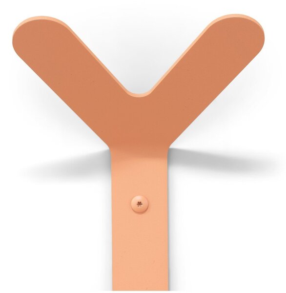 Gancio da parete color salmone in acciaio Frondo – Spinder Design
