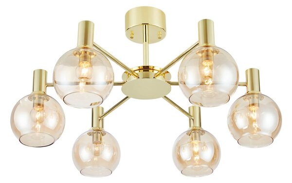 Plafoniera Markslöjd, Ambra, dimmerabile, Beige, Soggiorno, Metallo