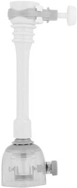 Set di rubinetti per cucina e bagno in ABS, economici - 18 cm - Risparmio idrico - Rotazione - Regolabile - Grigio - Miscelatore con collo allungato
