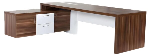 Scrivania moderna per ufficio ad angolo mobili legno marrone bianco mobili per ufficio scrivania da lavoro