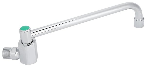 Rubinetto da cucina semiautomatico in lega di rame, montato a parete, ruotabile a 360 gradi (25 cm)