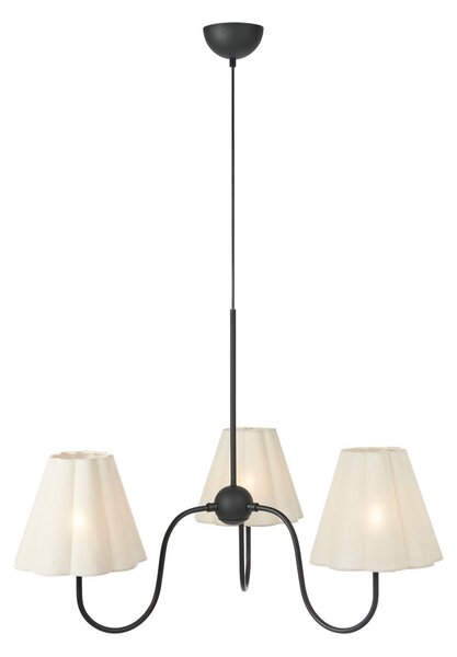 Lampada a sospensione Markslöjd, Veya, dimmerabile, Beige, Soggiorno, Tessuto / Tessile
