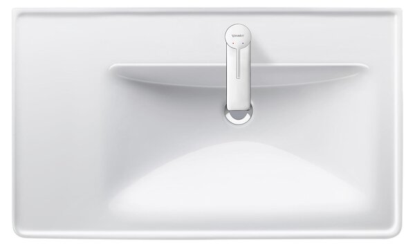 Duravit D-Neo lavabo pour meuble, bassin à droite, 800x480mm, 1 trou pour robinet, avec trop-plein, blanc brillant, 2370800000, 2370800000
