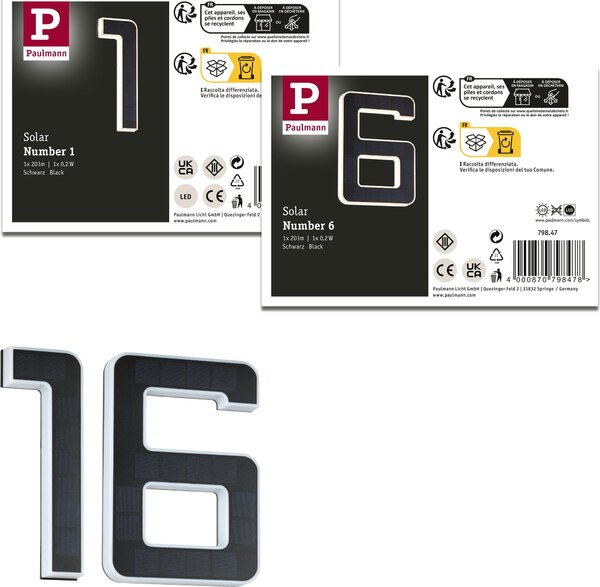 Paulmann Bundle Solar LED numero civico numero 16