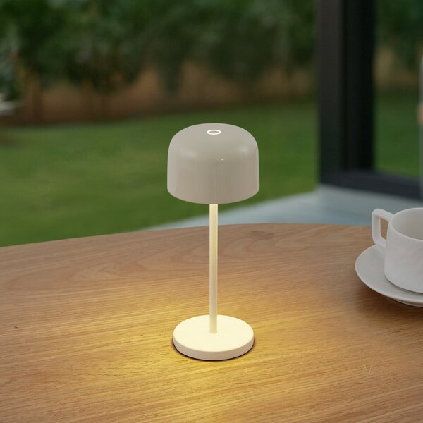 Lampade da esterno Lucande, Quill, dimmerabile, Beige, Terrazza, Alluminio, Moderno