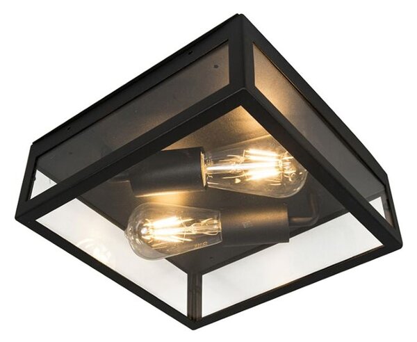 Plafoniera da esterno industriale smart nera incl. 2 WiFi ST64 - Rotterdam