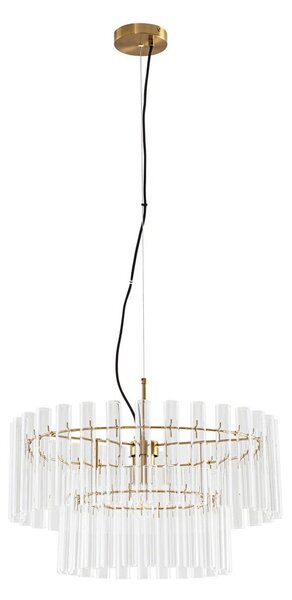 Lampada a sospensione Lucande, Leanna, dimmerabile, Trasparente, Soggiorno, Vetro, Moderno