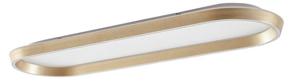Plafoniera Lucande, Rylan, dimmerabile, Dorato / Ottone, Soggiorno, Metallo, Moderno