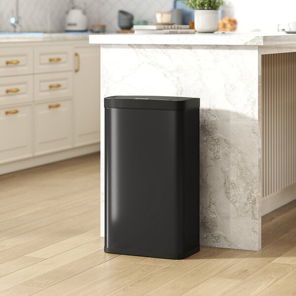 HOMCOM Cestino Automatico per rifiuti con Contenitore Interno Rimovibile e Sensore a Infrarossi, 38x25.5x67.5 cm, Nero | Aosom Italy