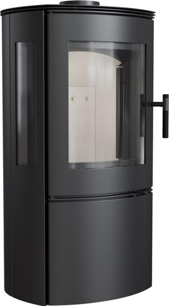 Stufa in acciaio KRATKI FALCON VIEW Ø 150 10 kW con porta a molla