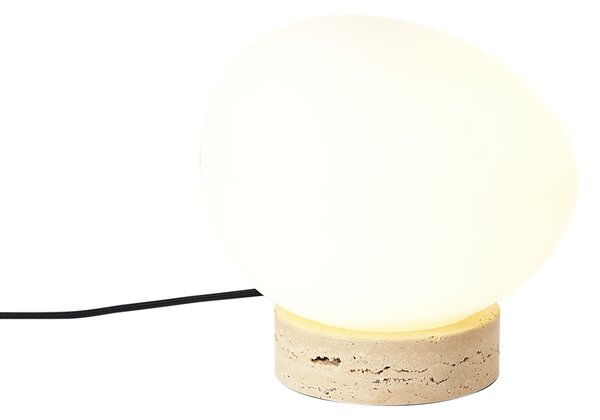 Lampada da tavolo Japandi beige con vetro opale - Sally