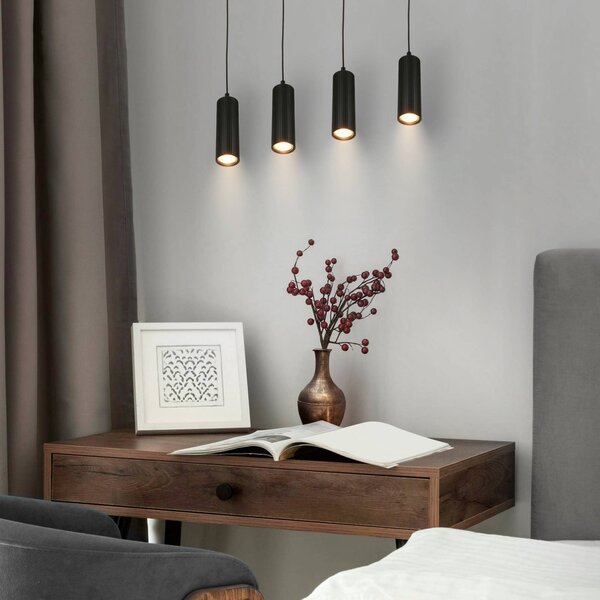 Briloner Lampada a sospensione Ida, dimmerabile, Nero, Cucina, Metallo, Moderno, Lampada a sospensione