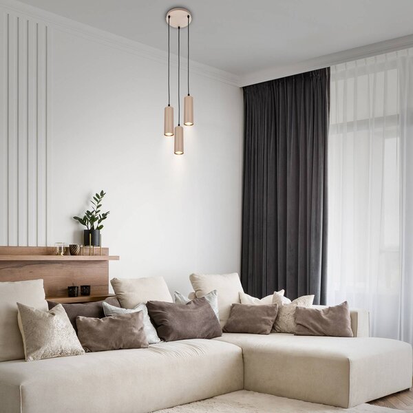 Briloner Lampada a sospensione Ida, dimmerabile, Crema / Ambra, Cucina, Metallo, Moderno, Lampada a sospensione