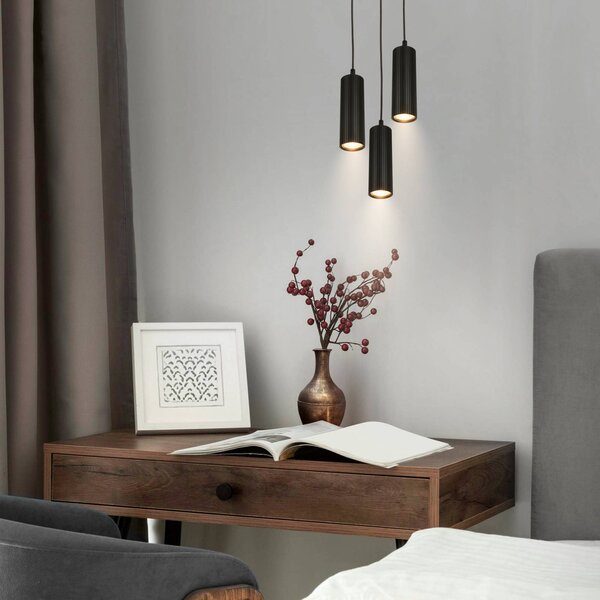 Briloner Lampada a sospensione Ida, dimmerabile, Nero, Cucina, Metallo, Moderno, Lampada a sospensione
