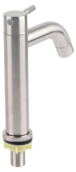 G1/2 Acciaio inossidabile spazzolato rubinetto singolo per acqua fredda Rubinetto per lavabo Accessori per bagno Cilindro (senza tubo)