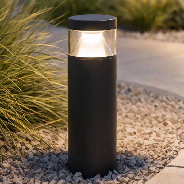 Lampioncino da giardino Cylo Lucande, Nero, Alluminio, Design, Lampada da esterni