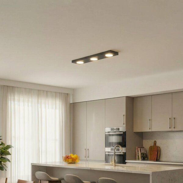 Plafoniera soffitto Hero SIGMA, dimmerabile, Nero, Corridoio, Metallo, Moderno, Plafoniera
